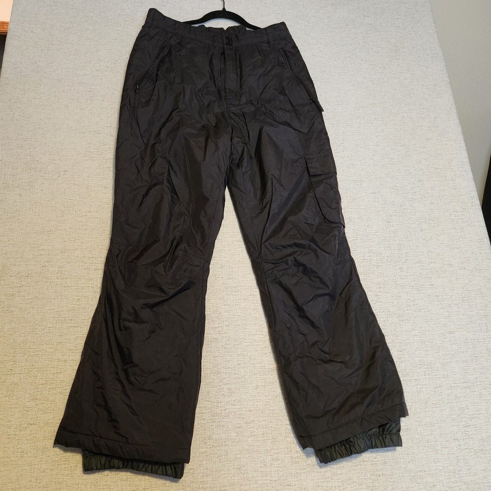 Sport Essentials Snow Pants Men Medium Black Waterproof Insulated Cargo 5486